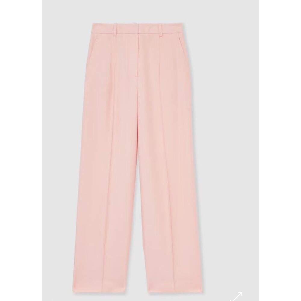 NWT $285 Reiss Pink Wide Leg Pants NEW Size 4 Magda Wide Leg Small flaw stain - Picture 4 of 13